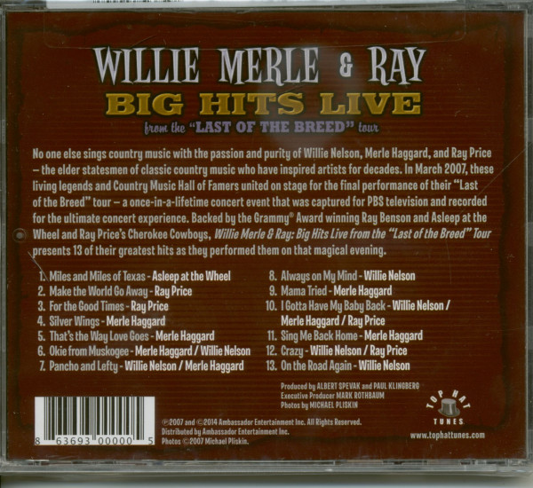 Willie Merle & Ray: Big Hits Live from the Last Breed Tour