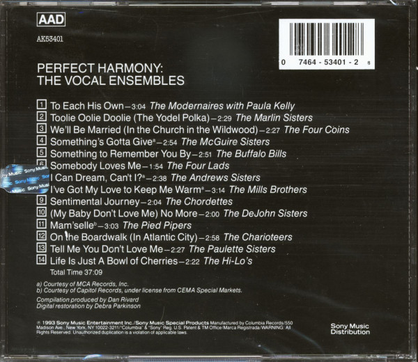 Perfect Harmony - The Vocal Ensembles (CD)