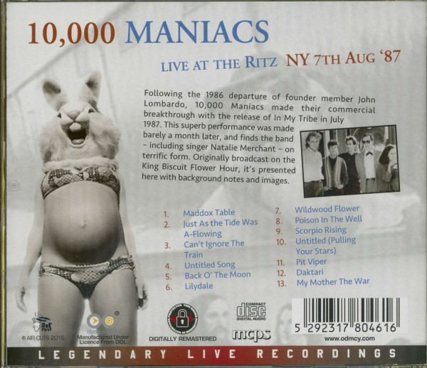 3. Bild von 10,000 Maniacs: Live at the Ritz - NY -7th Aug.87 (CD)