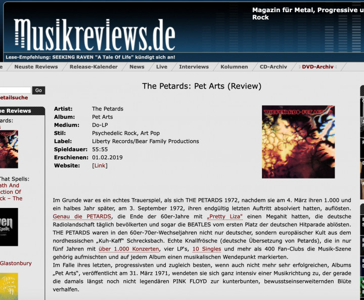 Presse-Archive-The-Petards-Pet-Arts-2-LP-Musikreviews-de