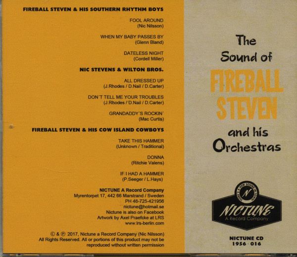 The Sound Of Fireball Steven and his Orchestras (CD)