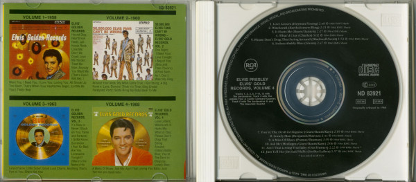 Elvis' Gold Records Volume 4 (CD)