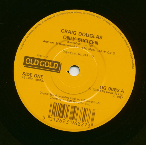Only Sixteen - Pretty Blue Eyes (7inch, 45rpm,SC)