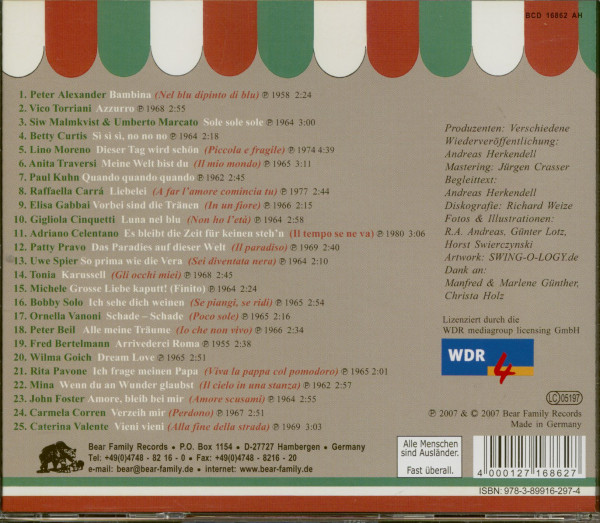 Sonne, Süden, Amore - Stars & Hits aus Italien Folge 1 (CD)