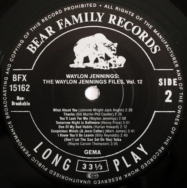 The Waylon Jennings Files Vol.12 (LP)