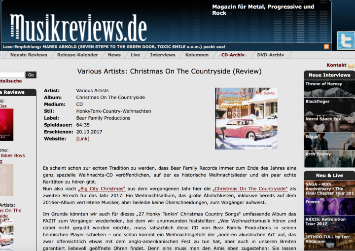 Presse-Various-Christmas-On-The-Countryside-musikreviews