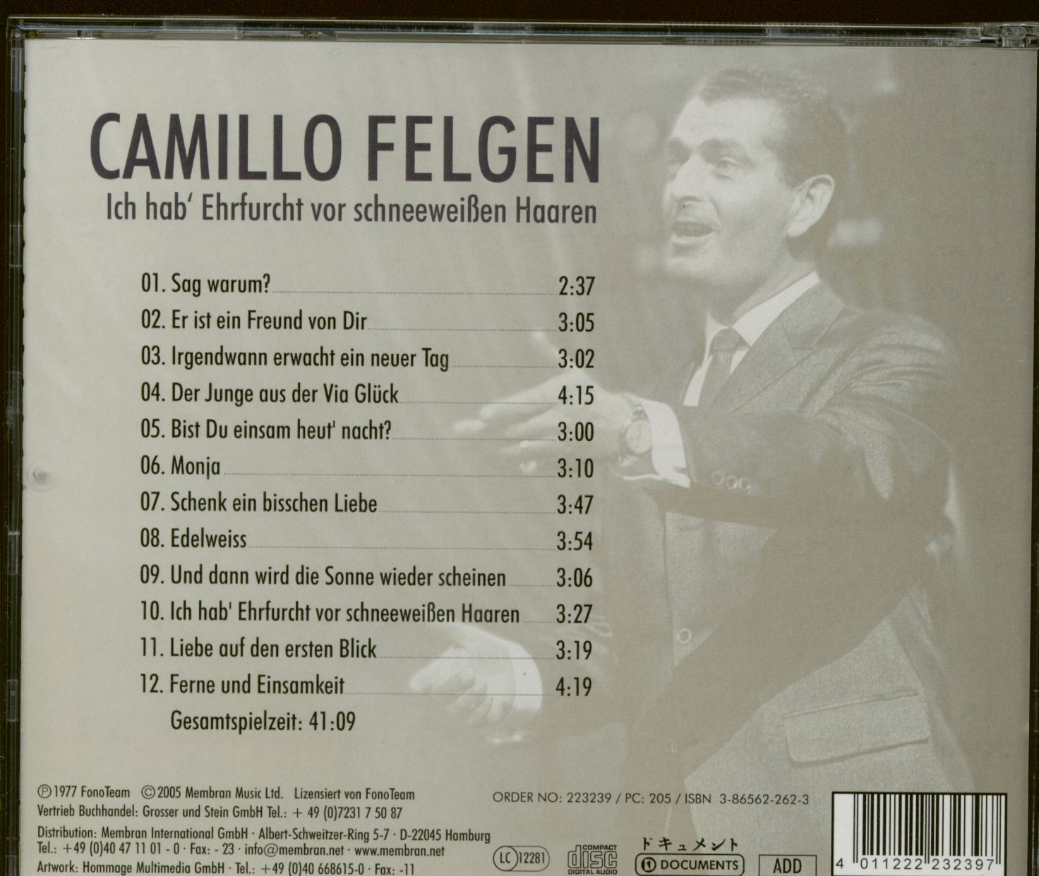 Camillo Felgen Ich Hab Ehrfurcht Vor Schneeweißen Haaren