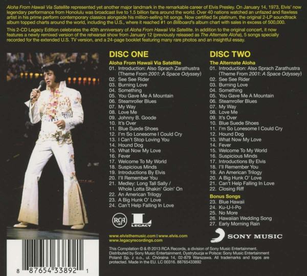 Aloha From Hawaii - Legacy Edition (2-CD) EU