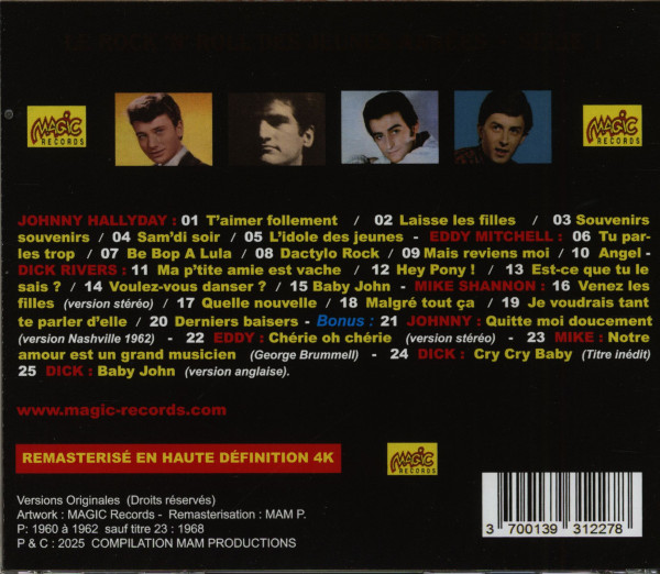 Le Rock 'N' Roll Des Jeunes Années - 1ère série - Top 5 + Bous á (CD)