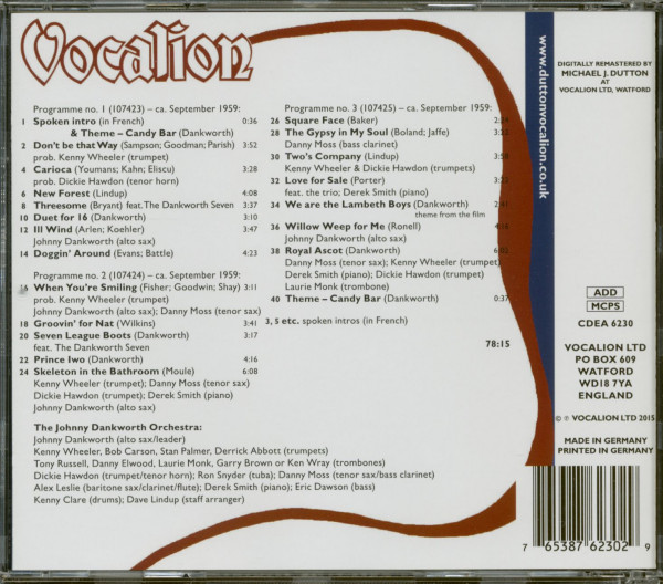 3. Bild von John Dankworth: Duet For 16 - The 1959 BBC Transciption Recordigs (CD)