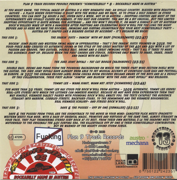 Schnitzelbilly No.8 - Rockabilly Made In Austria (7inch, colored Vinyl, EP, 33rpm, Ltd.)