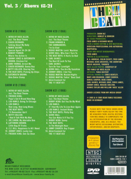 Legendary R&B and Soul Shows from 1966 Vol.5 (DVD)