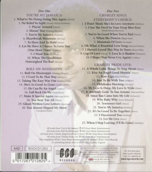 You're My Jamaica - Roll On Mississippi - Charley Sings Everybody's Choice - Charlie Pride Live (2-C