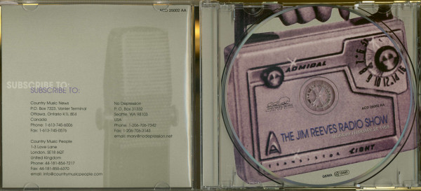 The Jim Reeves Radio Show: Monday Feb.24,1958 (CD)