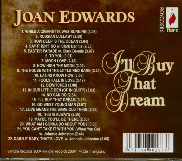 3. Bild von Joan Edwards: I'll Buy That Dream (CD)