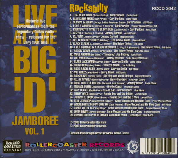 Live At The Big D Jamboree Vol.1 - Rockabilly (CD)