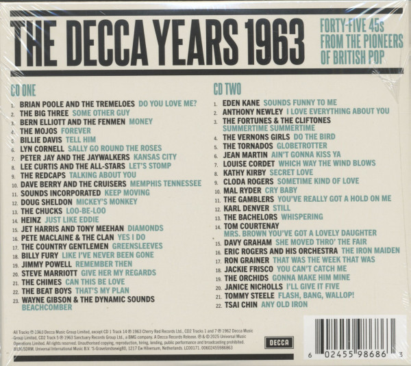 The Decca Years 1963 - Forty-five 45s from the Pioneers of British Pop (2-CD)