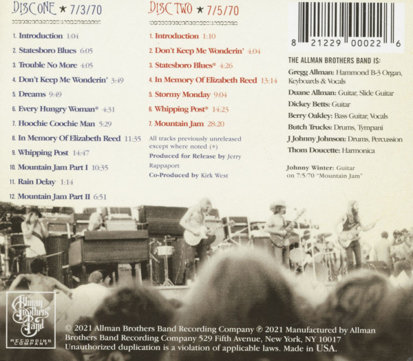 Live At The Atlanta International Pop Festival 1970 (2-CD)