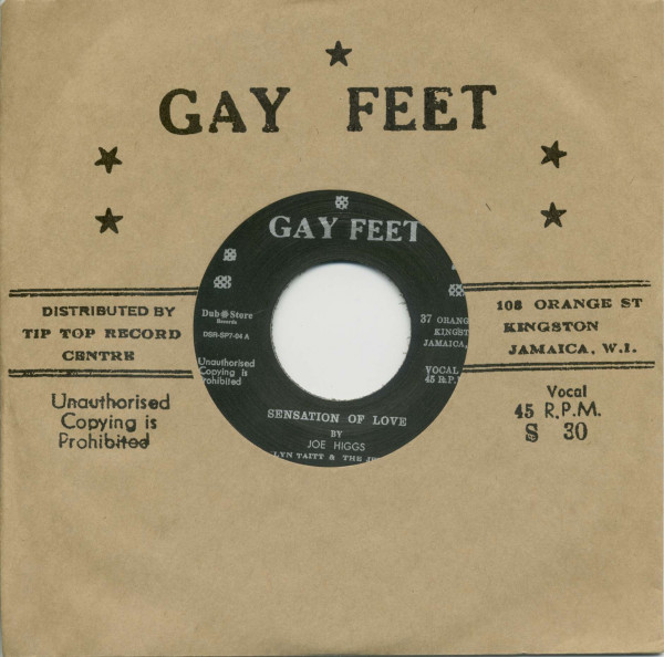 Joe Higgs, Sensation Of Love / The Valentines, Sock It To Me (7inch, 45rpm, BC, CS)