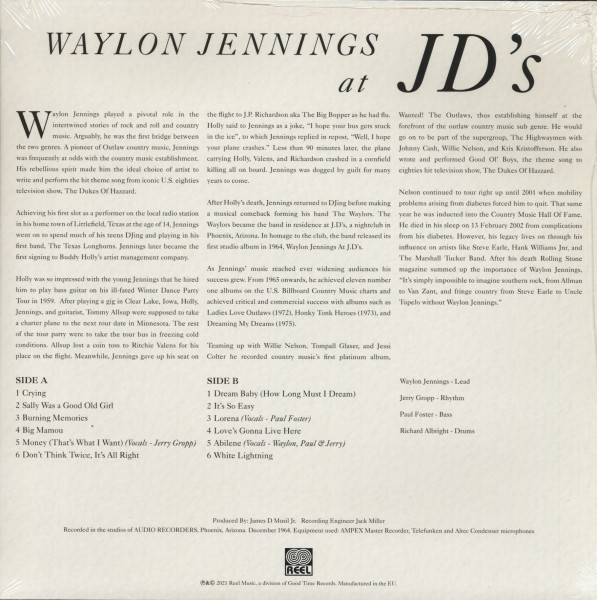 JD's (LP, 180g colored Vinyl)