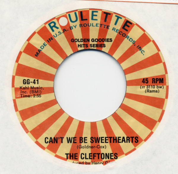 Can't We Be Sweethearts b-w Cry Like I Cried 7inch, 45rpm