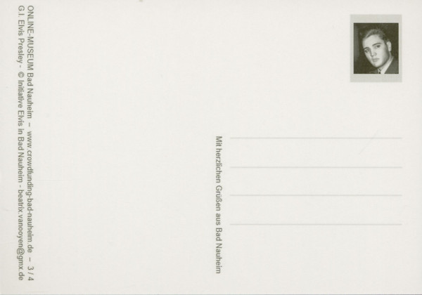 G.I. Elvis Presley (4x Postcards - Postkarten Set)