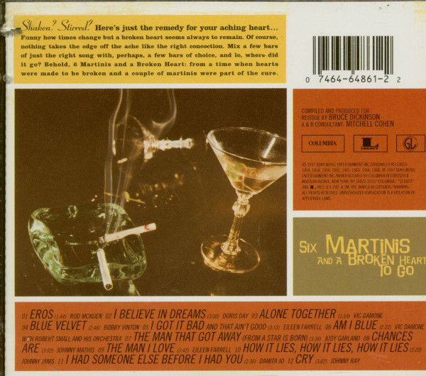 3. Bild von Various: Six Martinis And A Broken Heart To Go (CD Cut-Out)