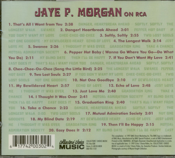 3. Bild von Jaye P. Morgan: Jaye P. Morgan On RCA (CD)