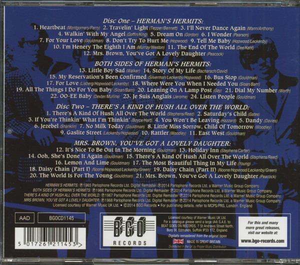 Herman's Hermits - Both Sides Of - There's A Kind Of Hush All Over The World - Mrs Brown, You've Got
