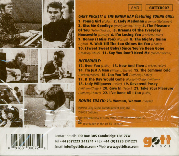 Gary Puckett & The Union Gap Featuring Young Girl & Incredible...plus (CD)