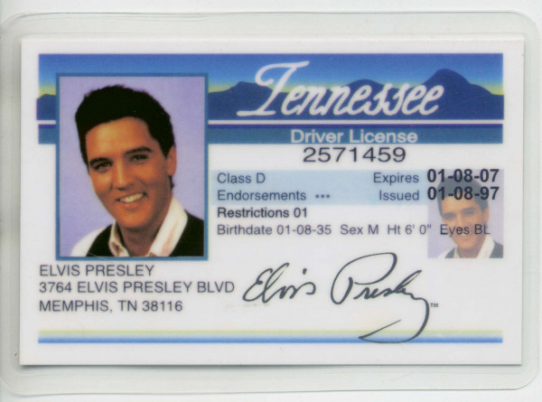 Elvis Driver License