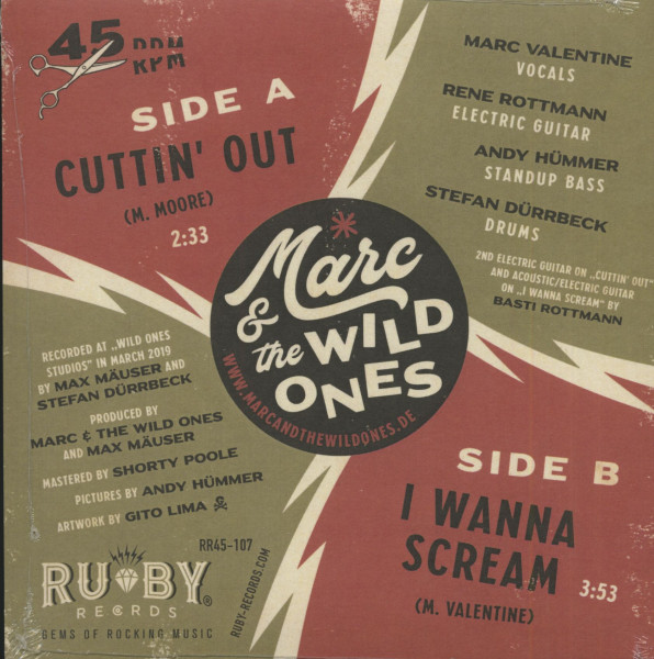 Cuttin' Out - I Wanna Scream (7inch, 45rpm, PS)