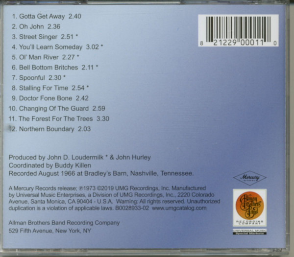 Early Allman (featuring Duane And Gregg Allman) (CD)