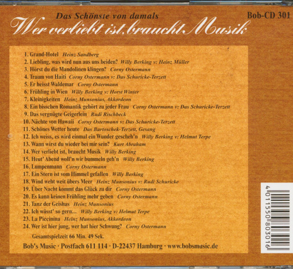 Wer Verliebt Ist, Braucht Musik - Das Schönste Von Damals (CD)