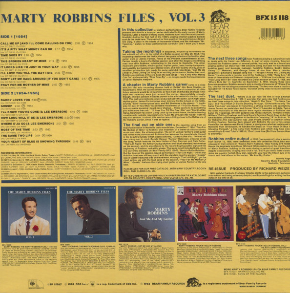 The Marty Robbins Files, Vol.3 (LP)