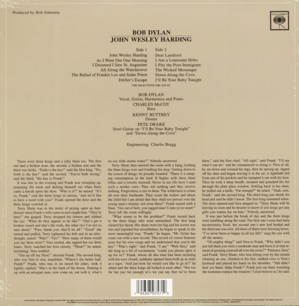 John Wesley Harding (LP, Colored Vinyl)