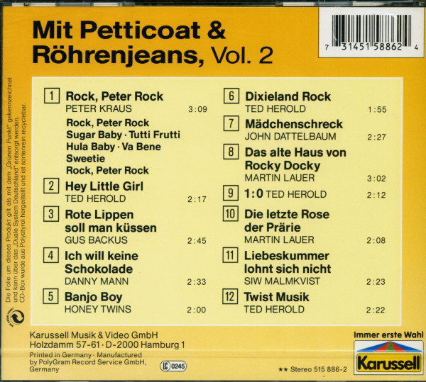 Mit Petticoat Und Röhrenjeans Vol.2 (CD)