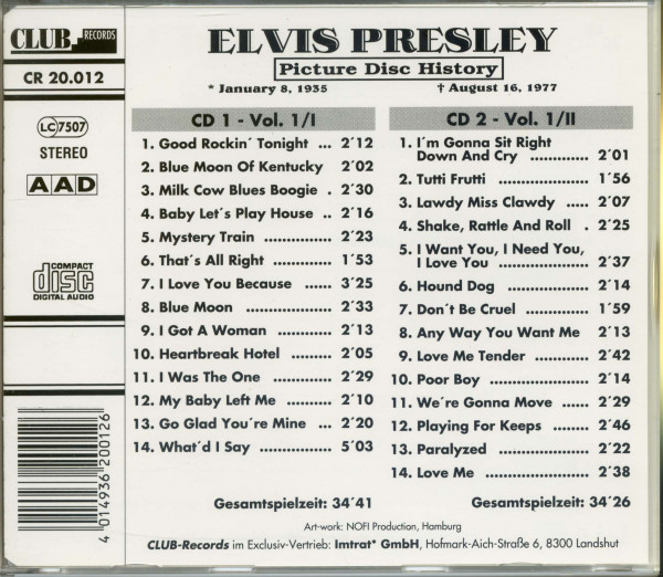 Picture Disc History Vol.1 (2-CD)