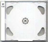 CD Leerhülle mit weißem Tray für 2 CDs