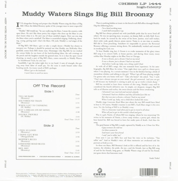 Muddy Waters Sings "Big Bill" (LP, 180g Vinyl)