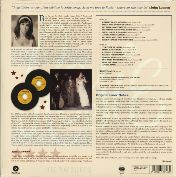Lonely Blue Nights with Rosie (LP, 180g Vinyl, Ltd.)