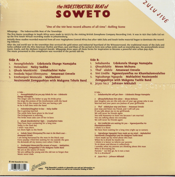 The Indestructible Beat Of Soweto (LP)