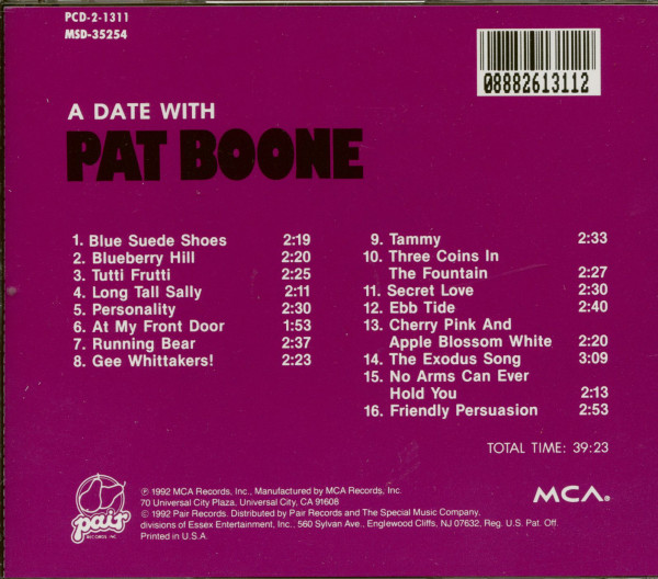 A Date With Pat Boone (CD)