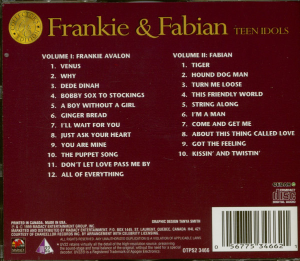 Frankie & Fabian - Teen Idols (2-CD)