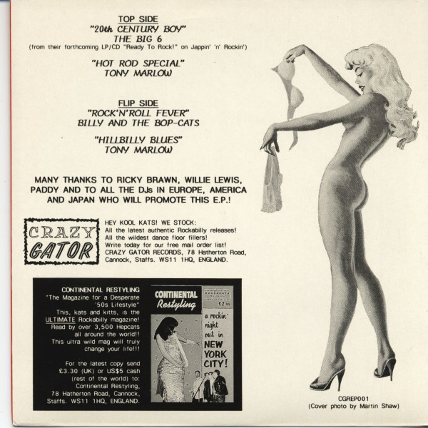 Booze-A-Billy Bop (7inch, 45rpm, EP)