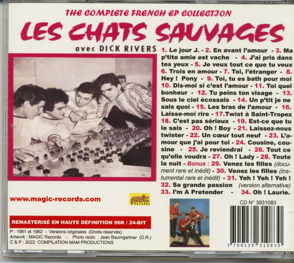 The Complete French EP Collection Avec Dick Rivers (CD)