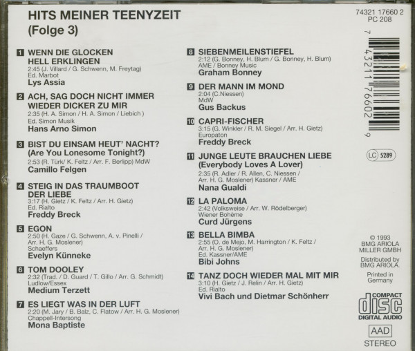 3. Bild von Various: Hits meiner Teenyzeit Vol.3 (CD)