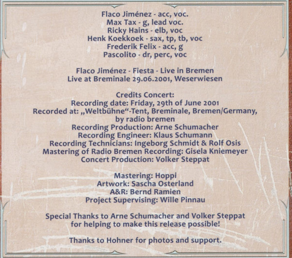 Fiesta - Live In Bremen (2-CD)