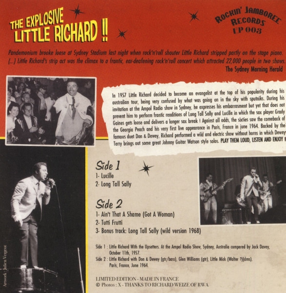 The Explosive Little Richard !! (7inch, 45rpm, EP)