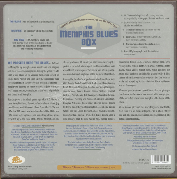 The Memphis Blues Box - Original Recordings 1914–1969 (20-CD Deluxe Box Set)